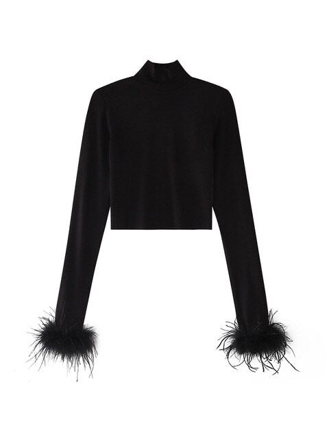 Basic Black Turtleneck-Shirts for Women