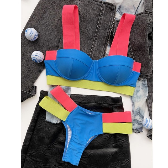 Patchwork Sexy Swimwear