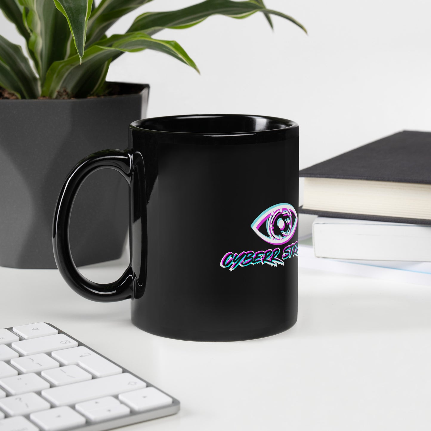 Cyberr Street Black Glossy Mug