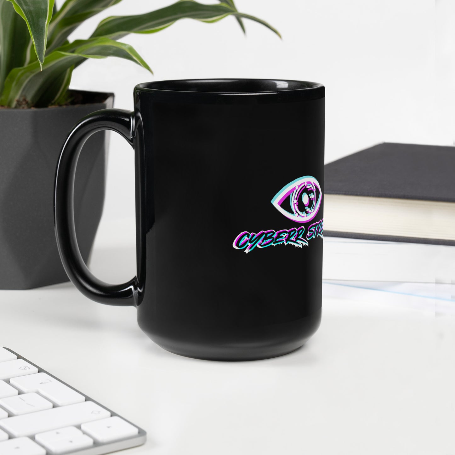 Cyberr Street Black Glossy Mug