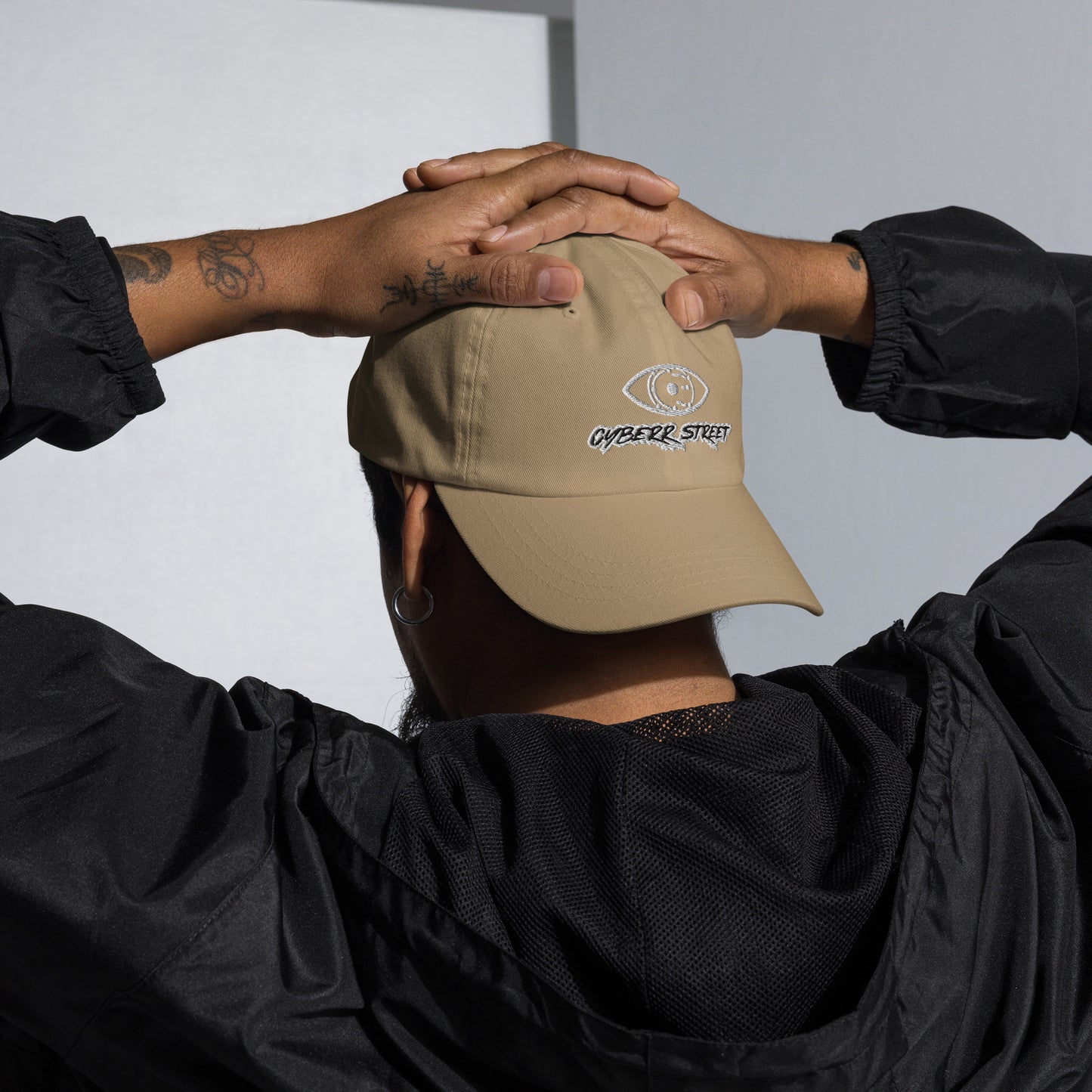 White Cyberr Street Dad hat