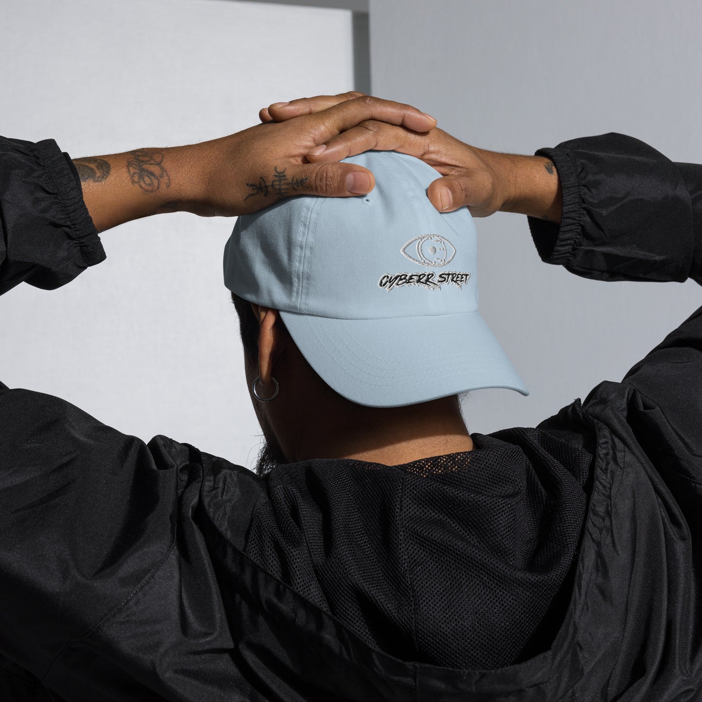 White Cyberr Street Dad hat