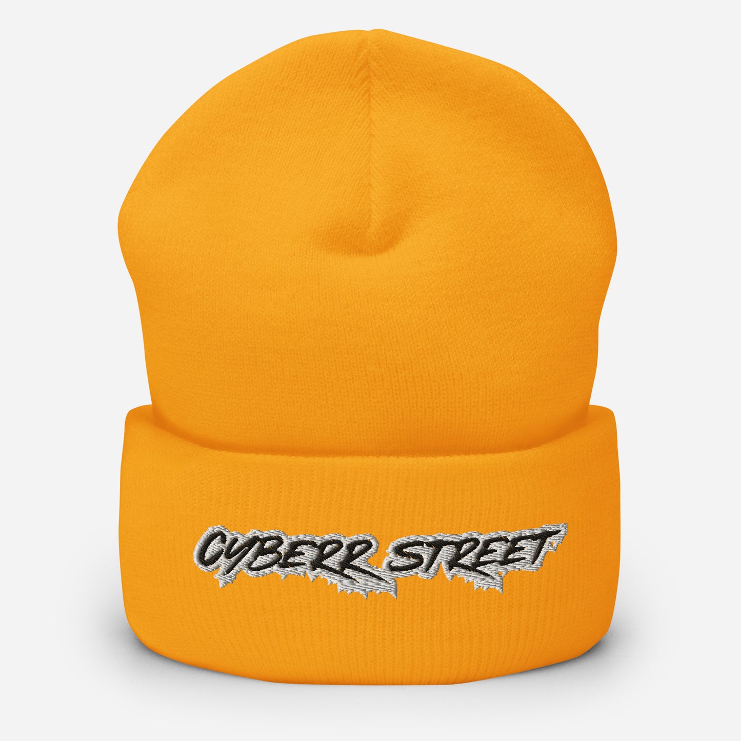 Unisex Cyberr Street Cuffed Beanie B/W