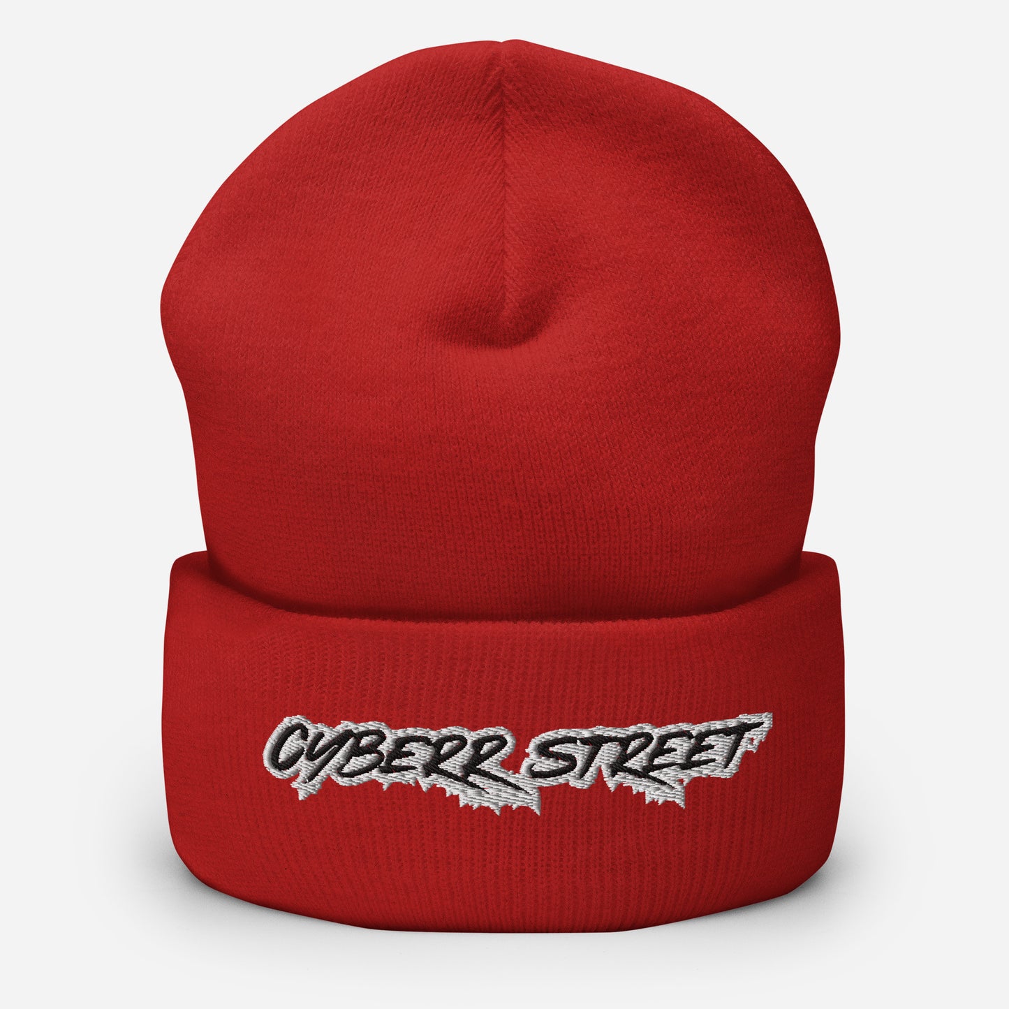 Unisex Cyberr Street Cuffed Beanie B/W