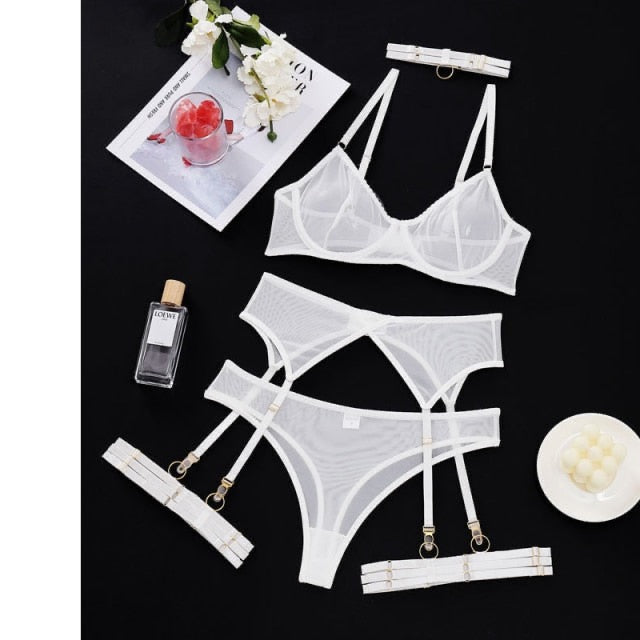 4 Pieces Sexy Erotic Lingerie