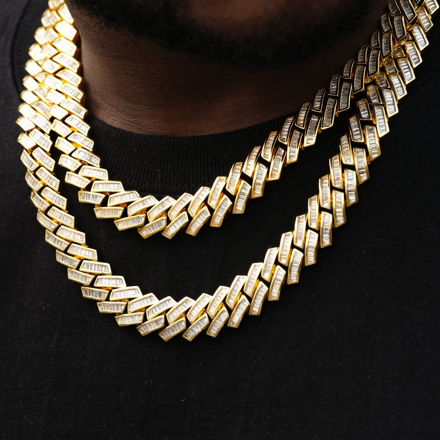 14MM Baguette Channel Set Cuban Necklace