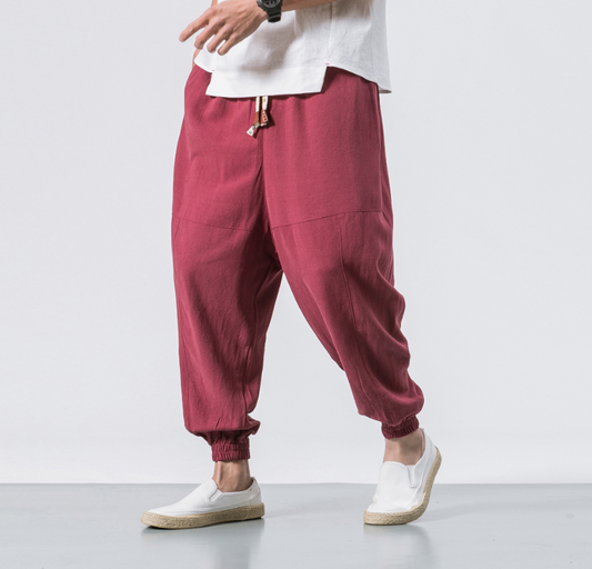 Men Kimono Haori Trousers