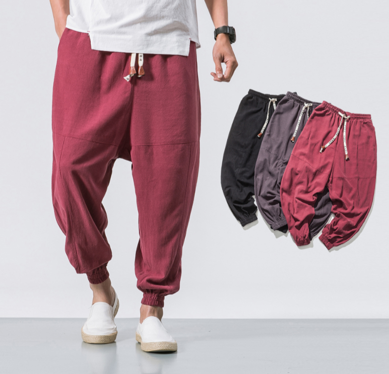 Men Kimono Haori Trousers