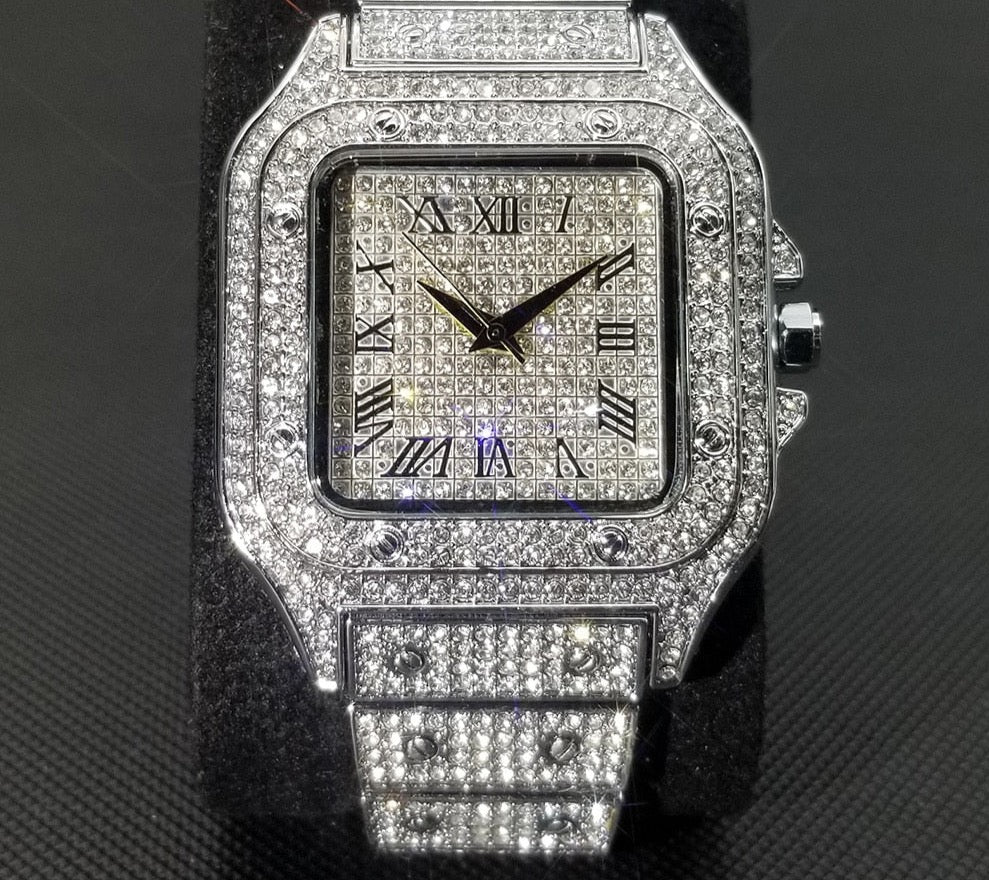 Waterproof Full Diamond Men's Watches